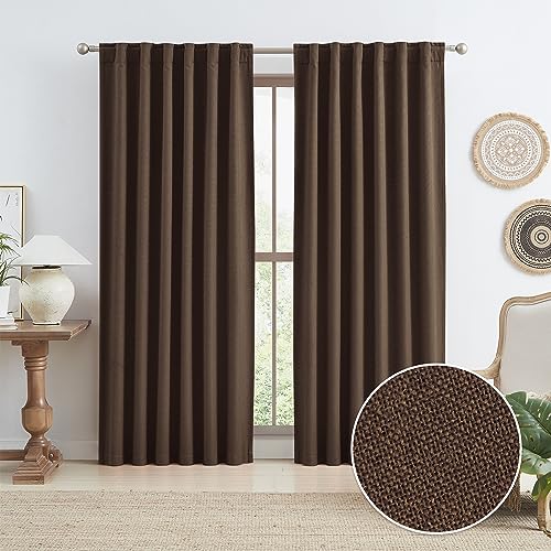 Blackout Linen Curtains 84 Inch Long