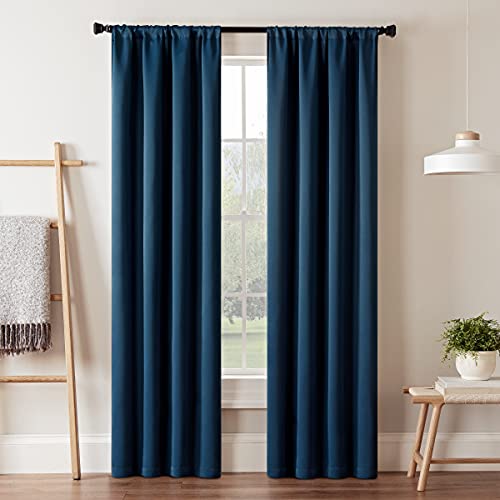 Blackout Thermal Rod Pocket Window Curtains for Bedroom or Living Room