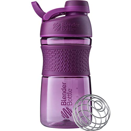  BlenderBottle Strada Shaker Cup Insulated Stainless Steel Water  Bottle with Wire Whisk, 24-Ounce, Plum : Health & Household