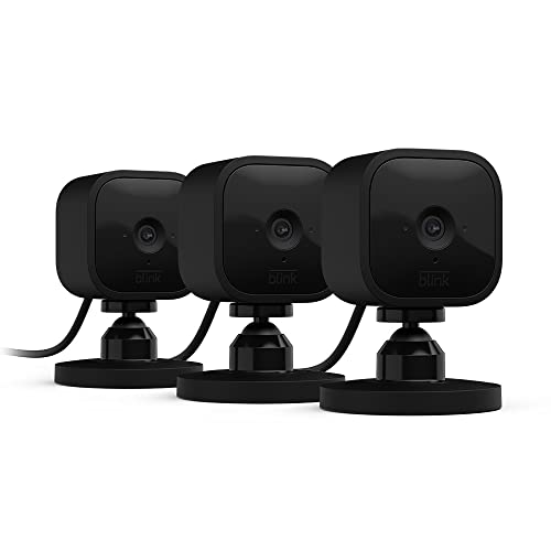 Blink Mini - Indoor Smart Security Camera - 3 Cameras (Black)