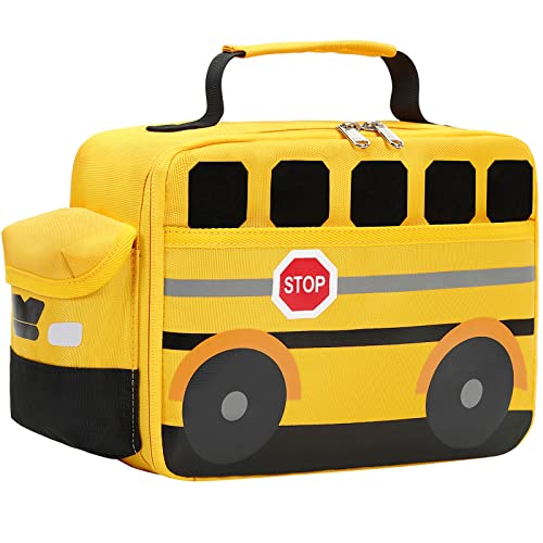 Bluboon Kids Insulated Lunch Box - Yellow School bus