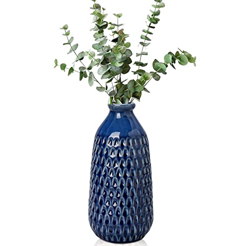 Blue Ceramic Vase for Decor - Elegant and Unique