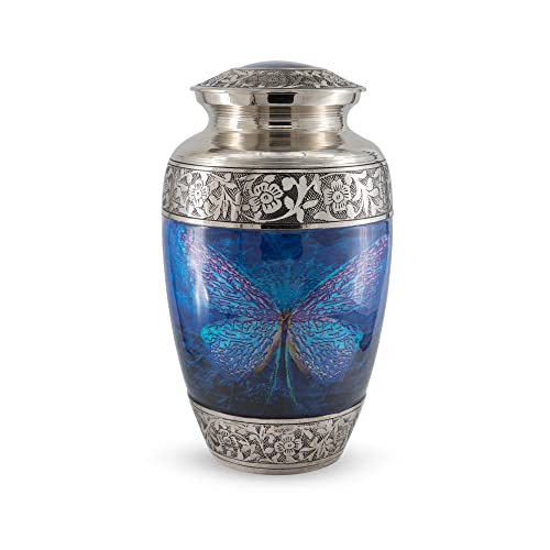 Blue Chrysalis Adult Urn - Elegant and Durable Cremation Urn