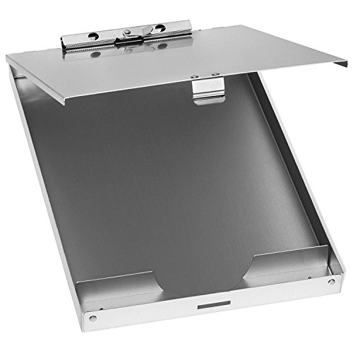 Aluminum Storage Clipboard with 1 Compartment, Letter Clip