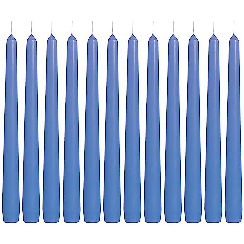 Blue Taper Candles - Premium European Quality - Smokeless & Dripless