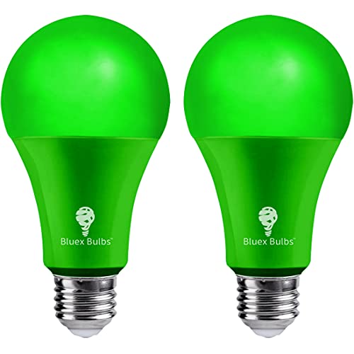 BlueX LED A21 Green Light Bulbs