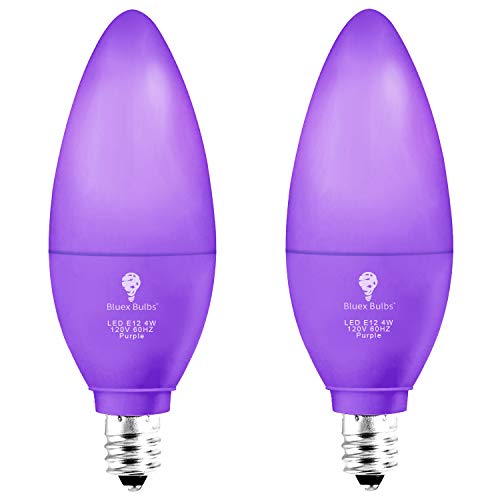 BlueX LED Candle Purple Light Bulb - 4W