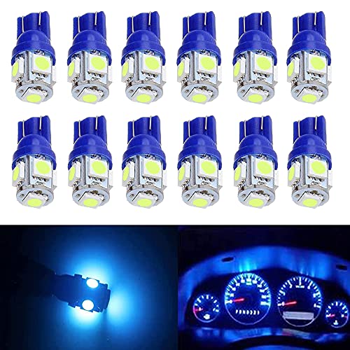 BlyilyB 12-Pack Ice Blue LED Car Interior Lights