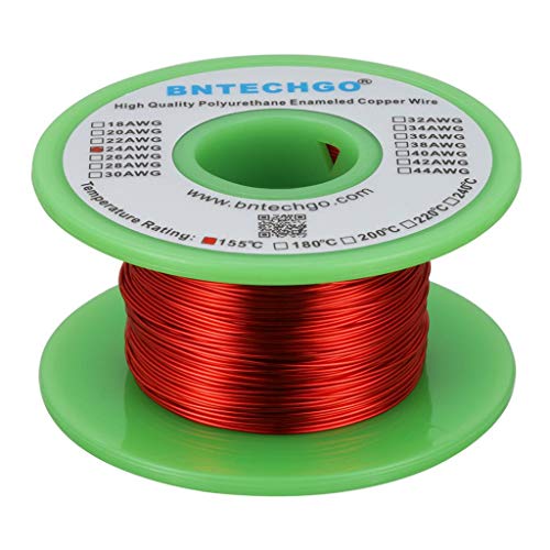 BNTECHGO 24 AWG Magnet Wire - Enameled Copper Wire - 4 oz