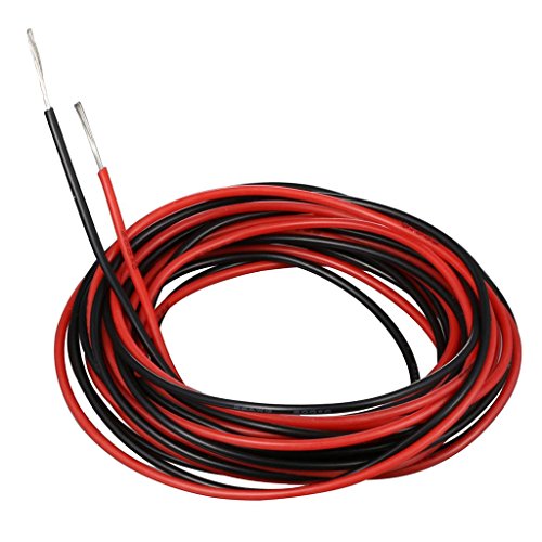 BNTECHGO 26AWG Silicone Wire 10ft Red/Black Flexible Tinned Copper