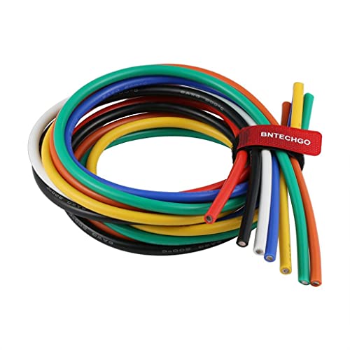 BNTECHGO 8 AWG Silicone Wire Kit - 7 Color 3 ft Each - Flexible Stranded Copper