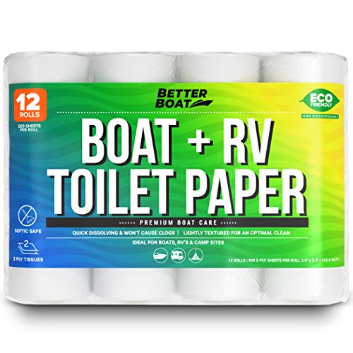 Boat and RV Septic Safe Tissue Toilet 12 Rolls
