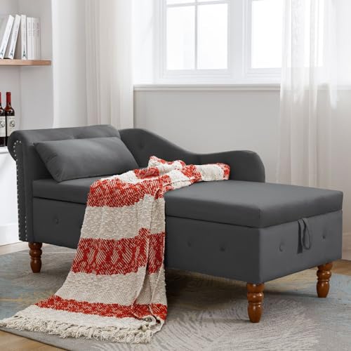 Bocarali Velvet Chaise Lounge with Storage