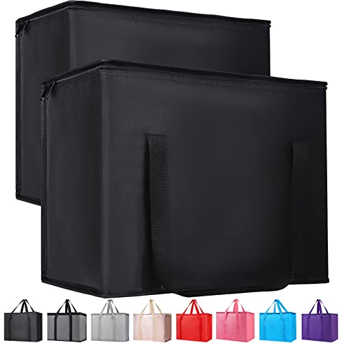 Bodaon Insulated Reusable Grocery Bag with Zippered Top