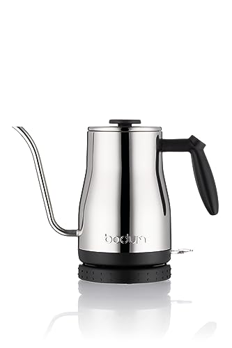 Mecity Electric Kettle Stainless Steel Gooseneck Water Kettle Water Boiler  for Pour Over Coffee Fast Heating, Auto Shut Off, 27 fl oz, 1000W, Milk
