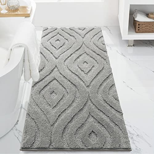 BSICPRO Large Bathroom Rugs, Bath Mat Rug for Bathroom Non Slip 22 x 60  Inches Water Absorbent Chenille Bathroom Runner Rugs Floor Mats Machine