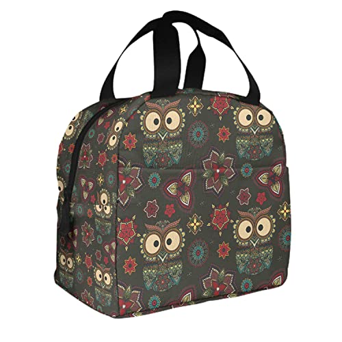Boho Ornament Owl Lunch Box
