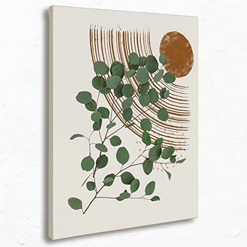 Boho Sage Green Leaf Wall Art Prints