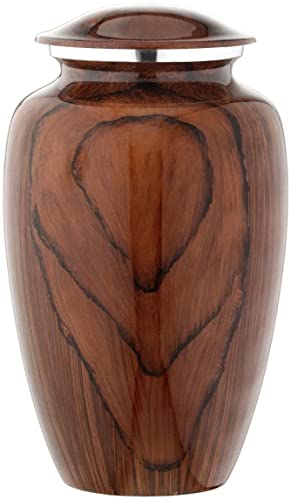 Cherry Wood Finish Cremation Urn | Adult Memorial Ashes Urn