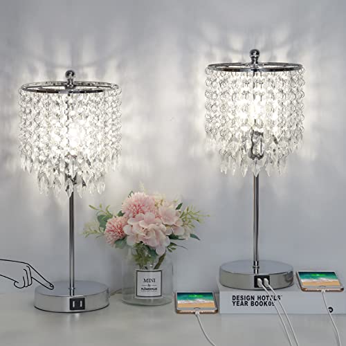 Boncoo Crystal Touch Control Table Lamp Set
