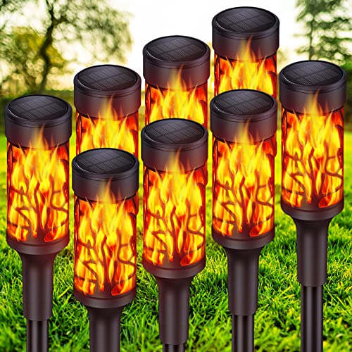 BONLION Solar Torch Lights for Garden Halloween Decorations