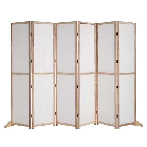 Bonnlo Bamboo Room Divider Privacy Screen