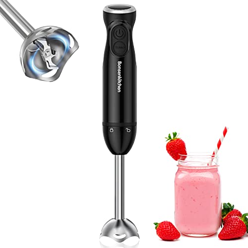 Immersion Hand Blender, UTALENT 3-in-1 8-Speed Stick Blender with Milk  Frother, Egg Whisk for Coffee Milk Foam, Puree Baby Food, Smoothies, Sauces  and