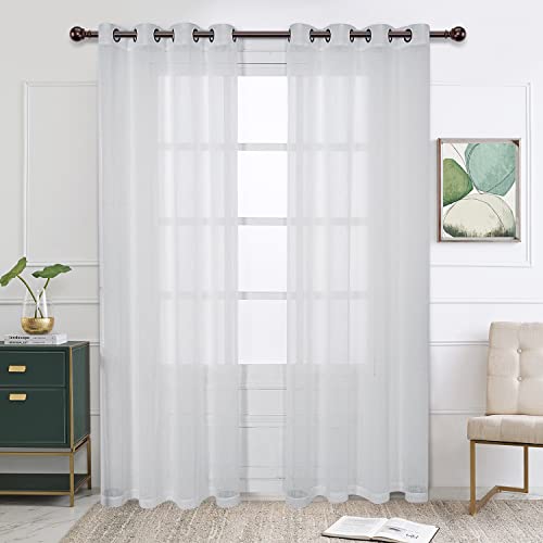 BONZER Burlap Linen Sheer Curtains - Elegant and Versatile