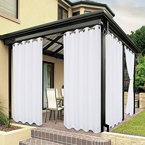BONZER Waterproof Patio Curtains, Premium Privacy Outdoor Grommet Panel