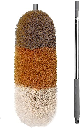 BOOMJOY Microfiber Telescoping Feather Duster for Cleaning, Brown