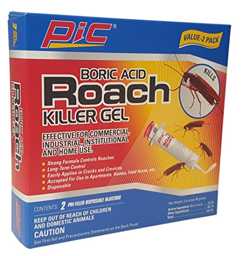 Boric Acid Roach Control Gel, 1-Ounce Syringe, 2-Pack