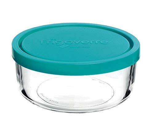 Bormioli Rocco Glass Container with Teal Lid