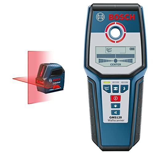 Bosch GLL55 Cross Line Laser Level & GMS120 Multi-Scanner