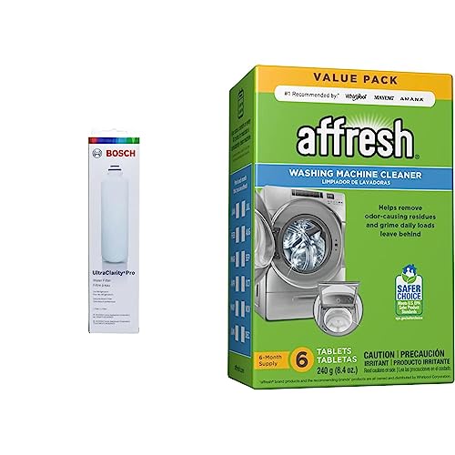 Bosch UltraClarity Pro Water Filter Cartridge & Affresh Washing Machine Cleaner