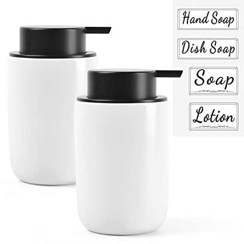 BosilunLife Ceramic Foam Hand Soap Dispenser Set - 2 Pack