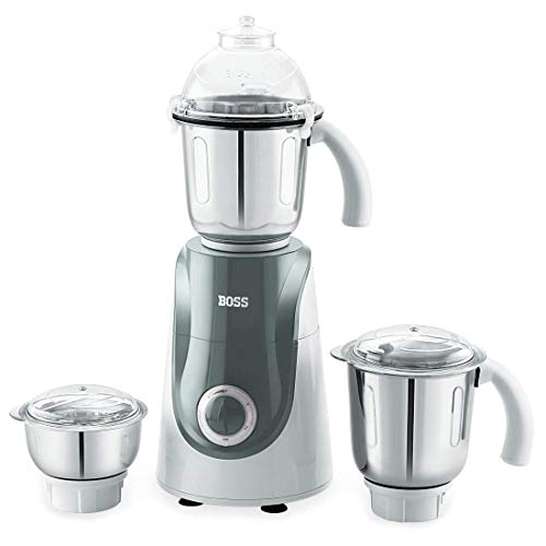 Boss Crown Mixer Grinder 750W with 3 Stainless Steel Jars