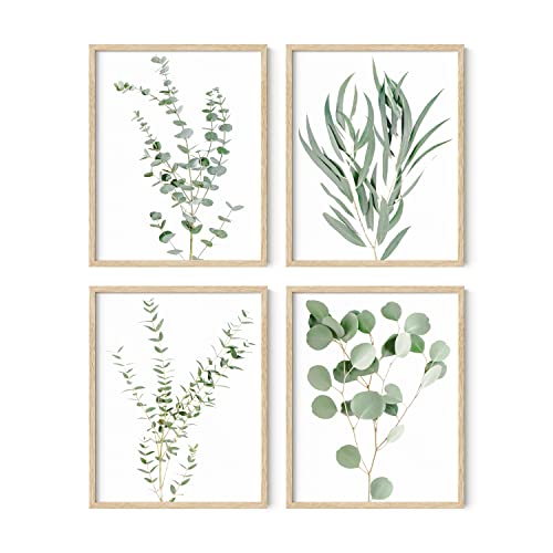 Botanical Plant Wall Art Prints - Set of 4
