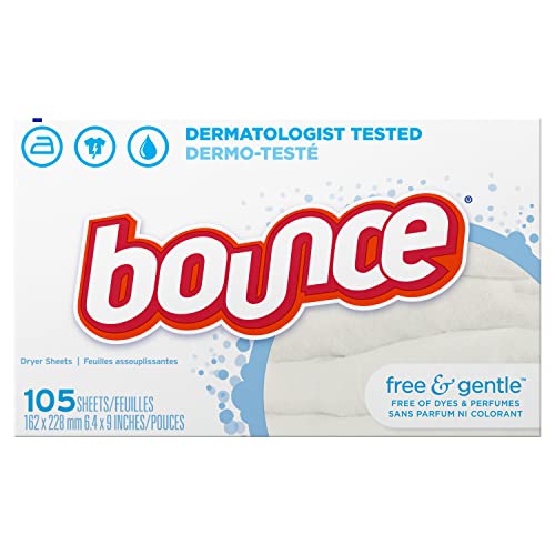Bounce Fabric Softener Dryer Sheets, Free & Gentle