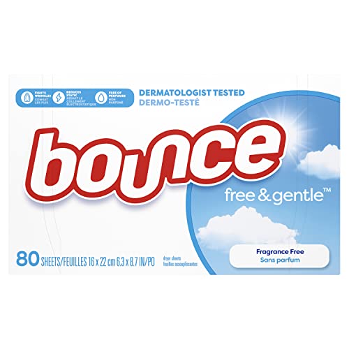 Bounce Free & Gentle, Fabric Softener Sheets, 80 Count