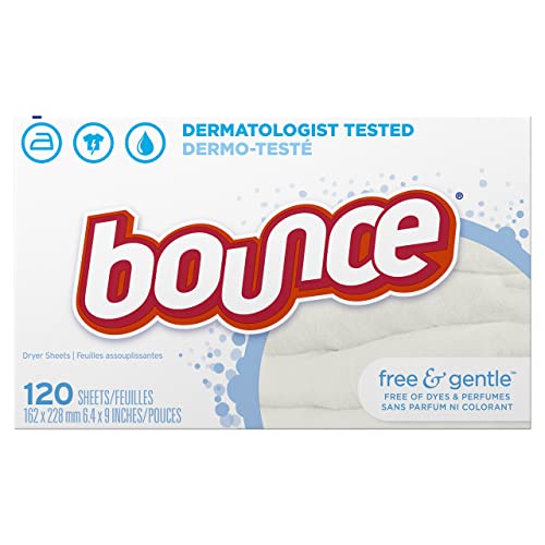 Bounce Free & Gentle Dryer Sheets (120 Count) for Sensitive Skin