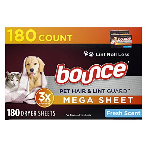 Bounce Pet Hair and Lint Guard Softener Dryer Sheets