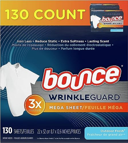 Bounce WrinkleGuard Dryer Sheets