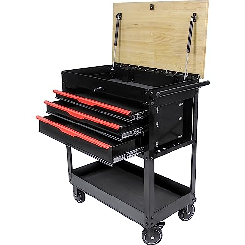 BOVONO 3-Drawer Rolling Tool Chest Cabinet 38-Inch