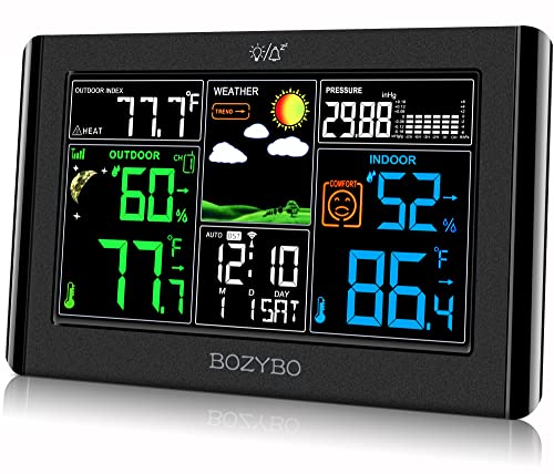 BAYGA Indoor Outdoor Thermometer Wireless Digital Hygrometer, High  Precision Temperature Humidity Gauge Monitor with 330ft Range Remote  Sensor