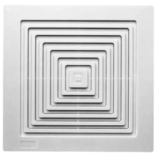 Square Bathroom Exhaust Fan Grille Replacement - White