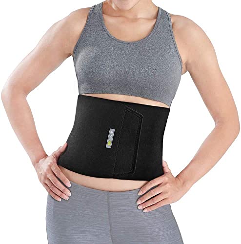 SHCKE Women Waist Trimmer Belt Sweat Wrap Tummy Toner Low Back Lumbar  Support Abdominal Trainer Sauna Lose Weight Trimmer Belt 