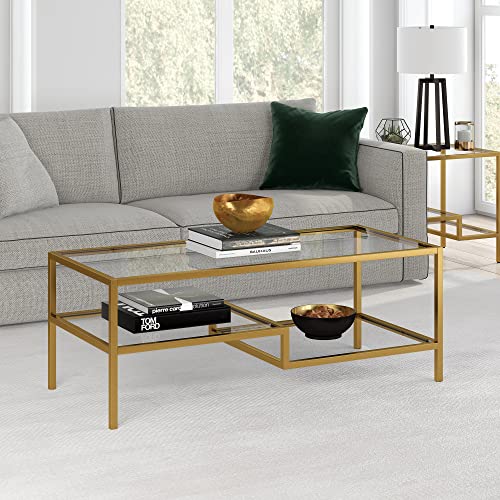 Brass Coffee Table with Ample Surface Space