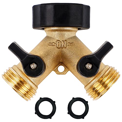 Brass Connector Tap Splitter, Y Splitter 2 Valves