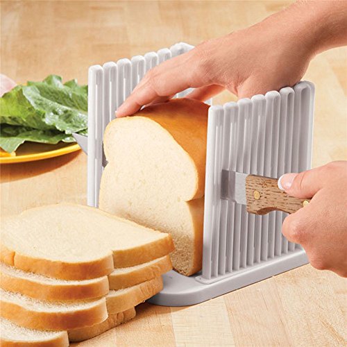 America's Bread Slicer, Great for Homemade Bread or Unsliced Store Bought.  Perfectly Cut Slices Every Time A Great Gift for Bread Lovers 