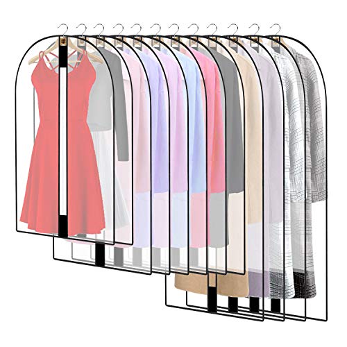 Breathable Clothes Covers with Zip for Closet Storage and Travel